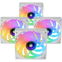 Mars Gaming MF-SI4KIT Pack 4 Ventiladores 12cm ARGB + HUB + Mando a Distancia Blancos Infinity Mirror Ultrasilenciosos Mars Gaming MF-SI4KIT Pack 4 Ventiladores 12cm ARGB + HUB + Mando a Distancia Blancos Infinity Mirror Ultrasilenciosos