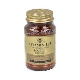 Solgar Vitamina D3 4000 UI (100 mcg) Cápsulas Vegetales 60 unidades, Apoyo Inmunitario y Huesos Fuertes, Sin Gluten, Sin Lactosa, Vegetariano Precio: 20.5000004. SKU: S0582088