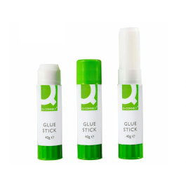 Q-connect Pegamento en Barra 40 gr Ecológico 90% Ingredientes Naturales, Secado Instantáneo para Papel, Cartón y Fotos