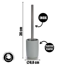 Berilo Set 4 Piezas Artículos de Baño Gris 16.5x17x29.5 cm (Set de 6)