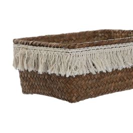 Cesta Boho DKD Home Decor Natural Blanco 17 x 10 x 23 cm Set de 3 Cesta Boho DKD Home Decor Natural Blanco 17 x 10 x 23 cm Set de 3