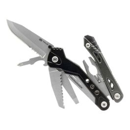 True Multiherramienta Outdoor Supervivencia Emergencia Cuchillo Varilla Ferrocerio Alicates Sierra Bolsa Nailon