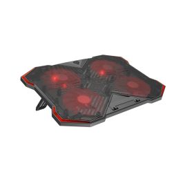 GENESIS Oxid 260 Base Refrigeradora para portátiles hasta 17.3" con 4 ventiladores, 8 Ángulos Ajustables, Gaming Negro/Rojo Precio: 23.68999952. SKU: B1CHD5M76T