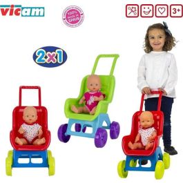Vicam Silla con Muñeca de Vinilo 35 cm 2x1 - Modelos Surtidos