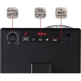 Melitta E950-222 Cafetera Automática con Molinillo Caffeo Solo - Negro Puro - 15 Bares - 1.2L - 1400W