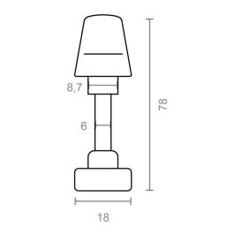 Edm Muletilla manilla con desbloqueo 10098, Zamak, Níquel satinado, 78x6 mm Edm Muletilla manilla con desbloqueo 10098, Zamak, Níquel satinado, 78x6 mm