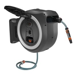 Gardena GAR1707098558312 Enrollador Manguera Pared PowerRoll XXL P4A 18V 40m 13mm Blanco