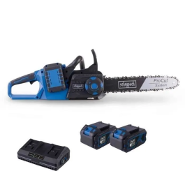 Scheppach Pack de motosierra inalámbrica BC-CS355Duo-X 20V IXES - 33.5 cm corte, con 2 baterías de 4 Ah y cargador doble de 4.5 A Precio: 301.1448. SKU: B12CPV9ZKS