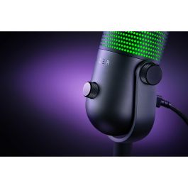 Razer Seiren V3 Chroma Micrófono para tableta, Supercardioide, USB-C, Negro, Plug and Play, con retroiluminación LED