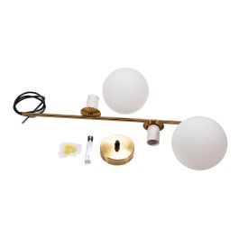 Pali SKD-P80032 Lámpara Colgante de Metal y Cristal, Diseño Elegante, compatible LED E27, para Salones, Dormitorios y Comedores