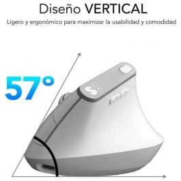 SUBBLIM NATURE VERTICAL ERGO DUAL MOUSE BATTERY WHITE