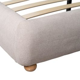 Cama Beige Tejido Dormitorio 160 X 217 X 94 cm