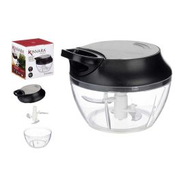 Kinvara Triturador Manual de Alimentos con Tapa de Acero Inoxidable y 3 Cuchillas, 13.5x10x12 cm, Plástico Transparente/Negro (12 Unidades) Precio: 52.5000003. SKU: B18CTAV5HF