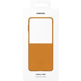 Samsung EF-VF766PAEGWW Funda Kindsuit Original para Samsung Galaxy Flip7, Marrón/Camel, Monocromático, Fácil Aplicación