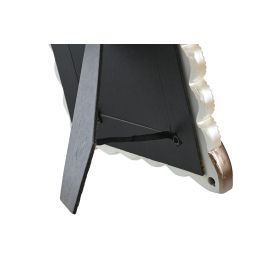 DKD Home Decor Marco de Foto 13x18 Romántico Blanco Cobrizo Resina Cristal 22.8 x 28.6 x 2.6 cm