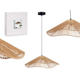 Giftdecor Lámpara de Techo 55 cm Vuelo Cuerda en Metal y Papel - Color Negro o Marrón (Set de 4)