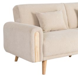 Sofá-Cama Crema Tejido Salón 218 X 82 X 90 cm