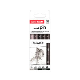 Uniball Rotulador PIN Comics Blister 5 Unidades Colores Surtidos Caligráfico Tinta Pigmentada Ideal Dibujo Artístico Profesional Precio: 9.5000004. SKU: B1ENJK3K2K