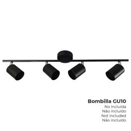 Regleta 4 elementos gu10 negro Regleta 4 elementos gu10 negro