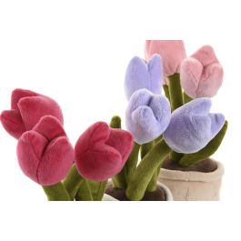 DKD Home Decor Peluche Rosa Lila Gris Beige Poliester 10 x 24 x 20 cm