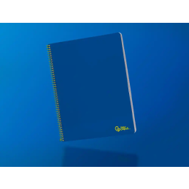Liderpapel Cuaderno Espiral A4 Smart Tapa Blanda 80 Hojas 75gr Pauta 3,5mm con Margen Color Azul Oscuro