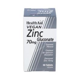 Health Aid Gluconato De Zinc 90 Comp. para el Sistema Inmune Apto Vegetarianos Veganos Niños Precio: 16.5. SKU: B1BPMS9RQA