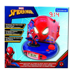 Lexibook Radio Reloj Despertador Spiderman Niños con Proyección de Imágenes y Radio FM