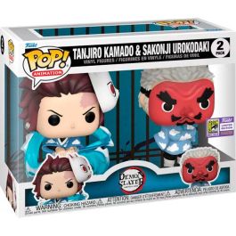 Funko Blister 2 Figuras POP Demon Slayer: Kimetsu no Yaiba - Tanjiro Kamado & Sakonji Urokodaki Coleccionables