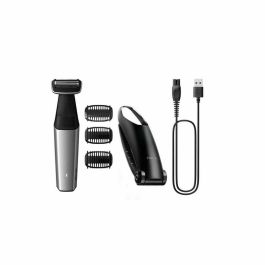 Philips BG5021/15 Afeitadora Corporal Series 5000 Wet & Dry con Protección Piel, 60 min Autonomía, 3 Peines Guía y Accesorio Espalda Negro/Plata Philips BG5021/15 Afeitadora Corporal Series 5000 Wet & Dry con Protección Piel, 60 min Autonomía, 3 Peines Guía y Accesorio Espalda Negro/Plata