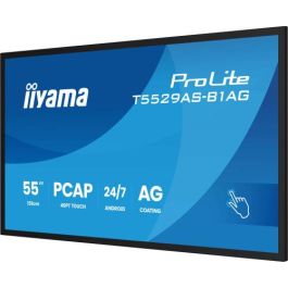 Iiyama T5529AS-B1AG Monitor Interactivo Profesional All-in-One 55" 4K UHD con Android 14, Pantalla Táctil 24/7, USB-C y WiFi