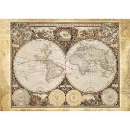 SCHMIDT SPIELE Rompecabezas Mapa del Mundo Histórico 2000 Piezas Calidad Premium Antirreflejos para Adultos