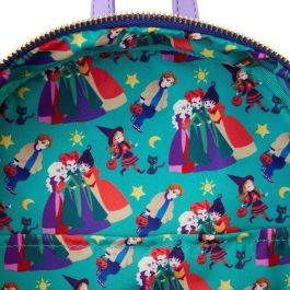Loungefly Mochila Sanderson Sisters House Hocus Pocus de 30cm, cuero vegano con detalles que brillan en la oscuridad
