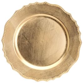 Home Deco Factory Bajoplato Dorado Mirage Diámetro 32 cm Liso Cenefa Radios Irregular