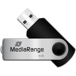 MediaRange MR910 Memoria USB 16GB, USB 2.0, Tipo A/Micro-USB, 13 MB/s Lectura, Negro/Plata