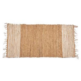 Alfombra de Yute y Algodón Natural Rayas Blanca 70x140 cm - Giftdecor (8 Unidades) Alfombra de Yute y Algodón Natural Rayas Blanca 70x140 cm - Giftdecor (8 Unidades)