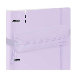 Safta Portatodo Rectangular con Goma Elástica 22cm Light Purple 22x4x7 cm