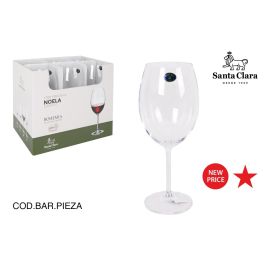 Santa Clara Copa de Vino Bohemia 'Noela', Capacidad 580 cc, Dimensiones 7x9x23.5 cm (23.5 cm de Altura), Peso 175 g por pieza (24 Unidades) Precio: 67.2034. SKU: B1BKRYB7QL