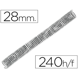 Q-connect Espiral Metálico Encuadernación 64 5:1 28mm 1.2mm Negro Caja 50 Unidades Precio: 16.50000044. SKU: B15CH8LAHF