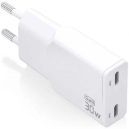 AISENS - CARGADOR GaN ULTRA DELGADO 30W, 2xUSB-C PD3.0 QC4.0, BLANCO Precio: 8.49999953. SKU: B14K3QEFVE