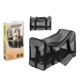 Mascow Transportín de Tela para Viaje de Mascota Gris 42 x 25.4 x 20.3 cm Precio: 95.93727. SKU: B16D7ZJDKP