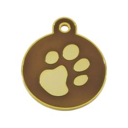 Placa identificativa para collar Imarc Circle Marrón Dorado Precio: 14.88999985. SKU: B1F57TMSHY
