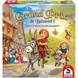 Schmidt Spiele El Gran Premio de Belcastel - Juego de mesa de carrera para niños, avanza tu animal con estrategia y suerte