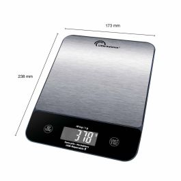 Little Balance LIT3760240787112 Báscula de Cocina Digital Happy Genius 10 de Acero Inoxidable USB Reparable