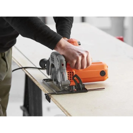 Black & Decker Sierra Circular CS1250LK 1250W 66mm con Láser, Guía Paralela y Estuche de Transporte