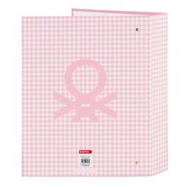 Carpeta de anillas Benetton Vichy Rosa A4 27 x 33 x 6 cm Carpeta de anillas Benetton Vichy Rosa A4 27 x 33 x 6 cm