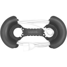LogiLink KAB0068 Enrollacables, para 2-20m de Cable, Montaje en Pared, Negro
