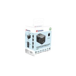 Verbatim Uta-06 Adaptador Universal De Viaje Con 2 Puerto Usb-C - 2 Puerto Usb-A Verbatim Uta-06 Adaptador Universal De Viaje Con 2 Puerto Usb-C - 2 Puerto Usb-A