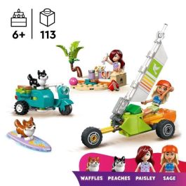 LEGO 42641 Friends Mascotas Surferas y Aventura sobre Ruedas, Set de Construcción de Playa con Corgis y 2 Minipersonajes, Juguete para Niños +6 años