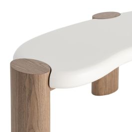 Mesa Centro Blanco-Natural Dm Salón 125 X 60 X 41 cm