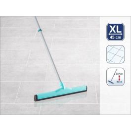 Leifheit 56421 Escobilla de goma Classic Floor con Mango telescópico, Doble Labio y 45 cm para Suelos
